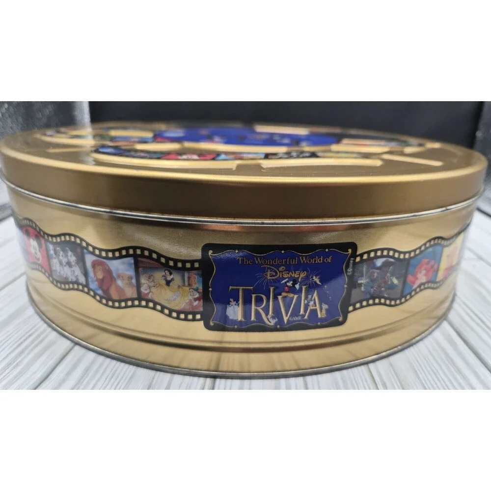 Vtg The Wonderful World Of Disney Trivia Game in Tin 1997 Complete Board Game